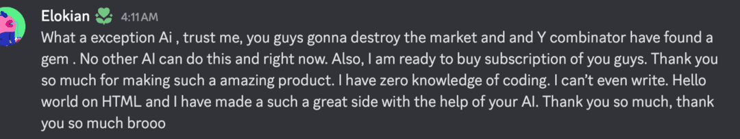 vly.ai testimonial 4