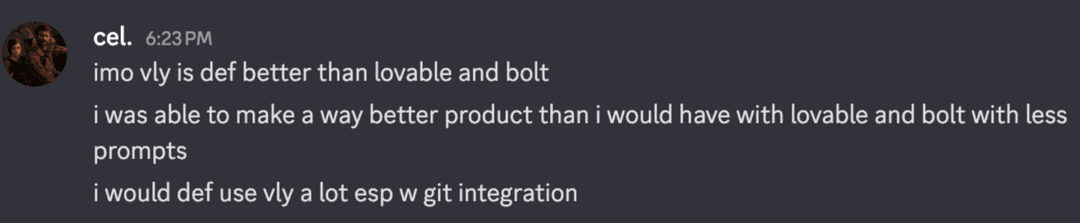 vly.ai testimonial 5